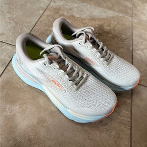 Brooks Glycerin 21 Coconut Aqua Autumn Sunset Athletic Running Shoes Womens 7B